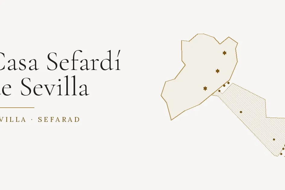 Plan of the Jewish quarter of Seville: the walled enclosure, its three synagogues and the Jewish cemetery