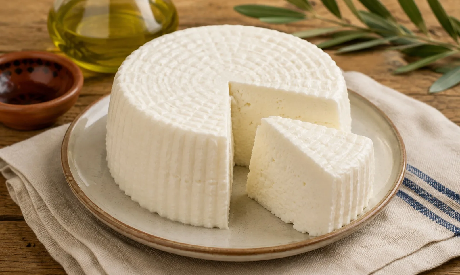Frischkäse mit Olivenöl, die Milchtradition von Schawuot