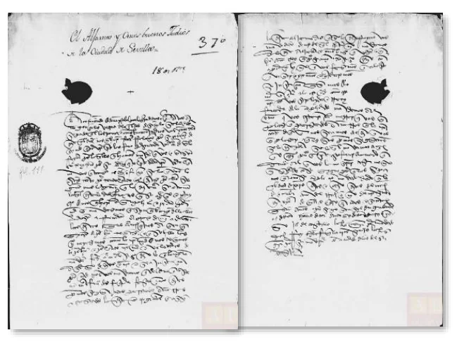 Brief der Katholischen Könige an die aljama von Sevilla über Ana Gonçales, 1477, digitalisierte Kopie
