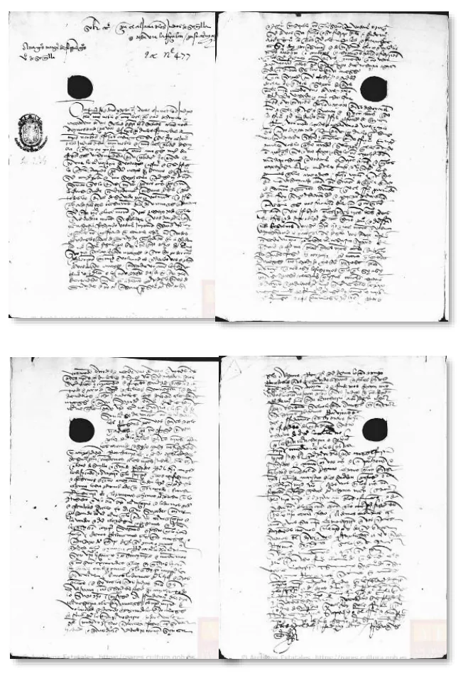 Urkunden der Katholischen Könige über die Fleischerei der Ana Gonçales, 1477, digitalisierte Kopie