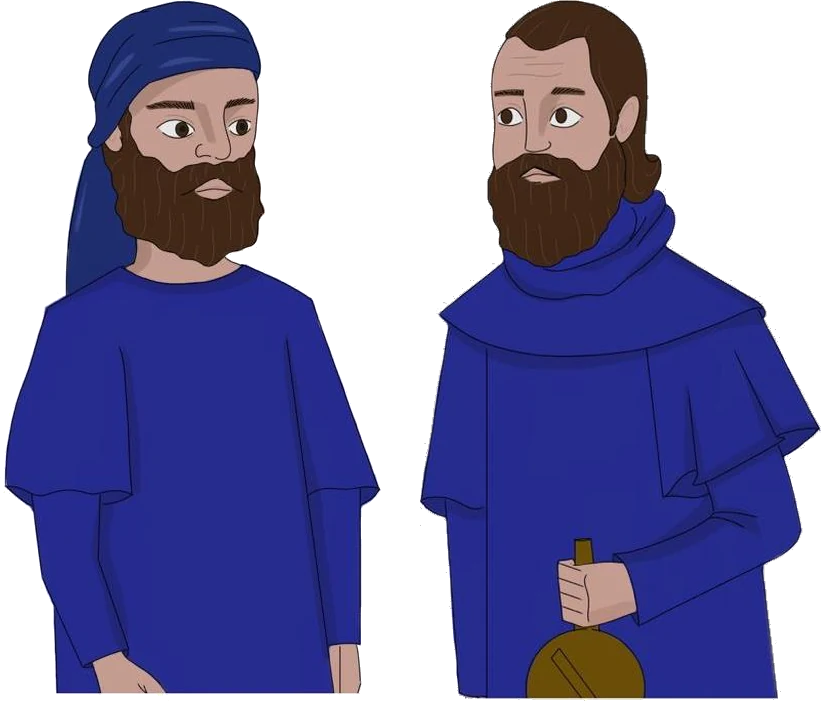 Illustration von Abraham und Mosé ben Zarzal, Ärzte von Granada und Sevilla