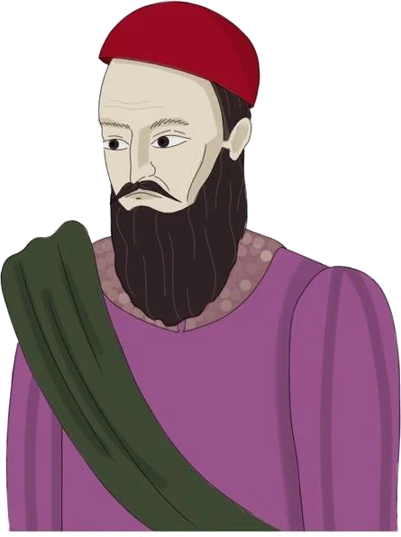 Illustration des Samuel Leví, Hauptschatzmeister Pedros I. von Kastilien